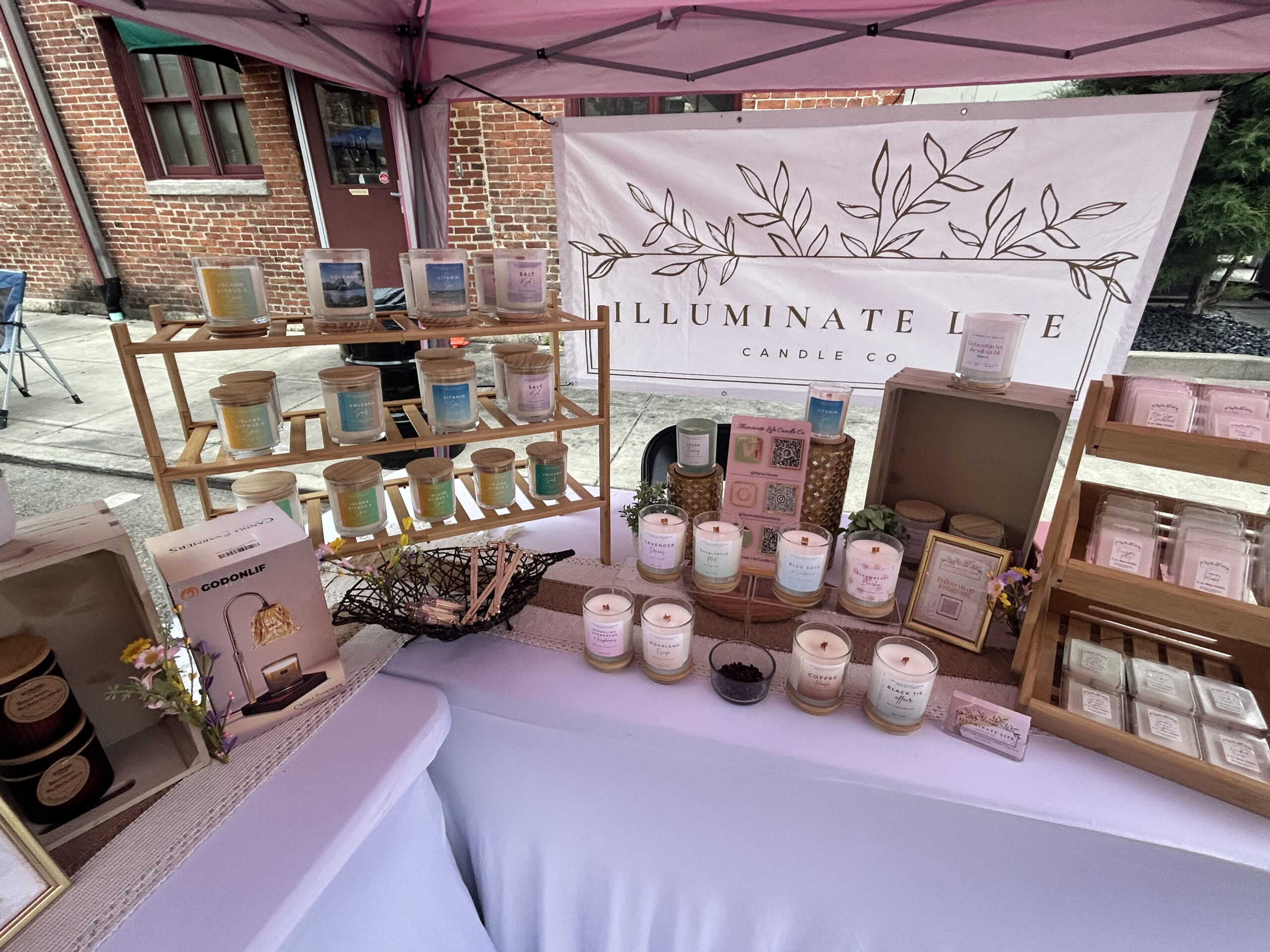 Illuminate Life Candle Co. candle-making workspace