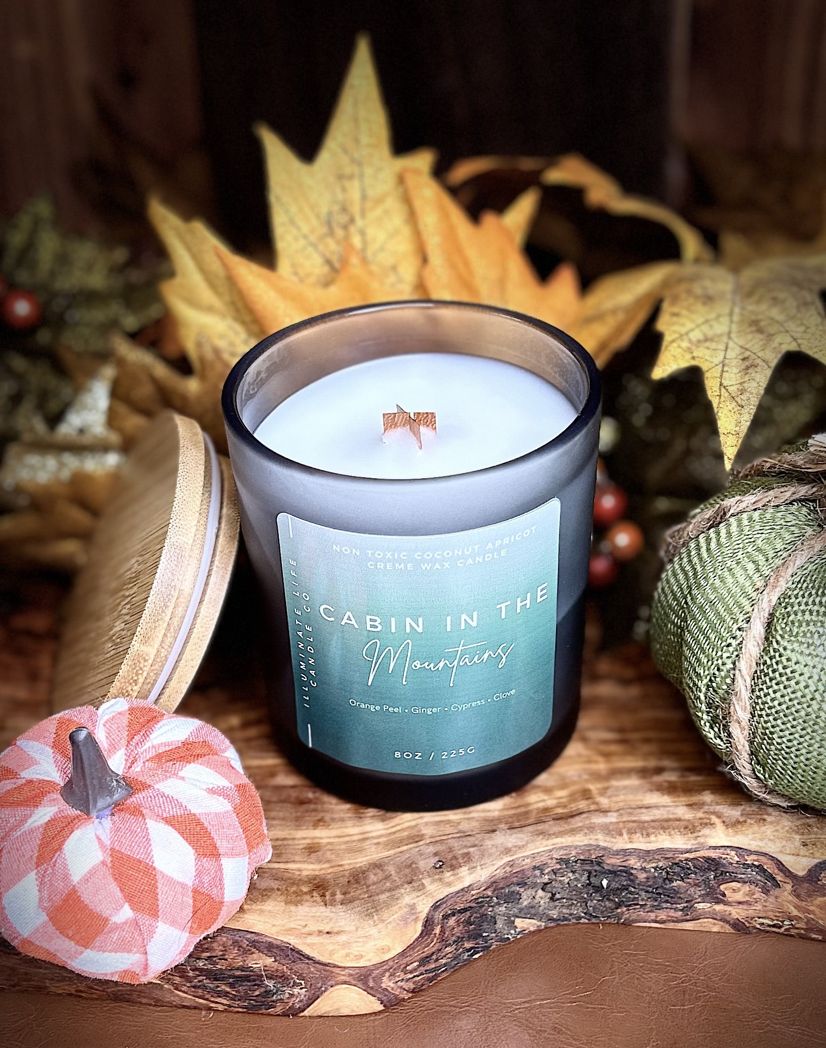 Cabin in the Mountains candle