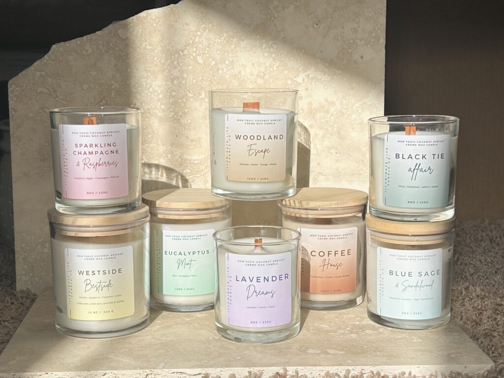Illuminate Life Candle Co. candle display